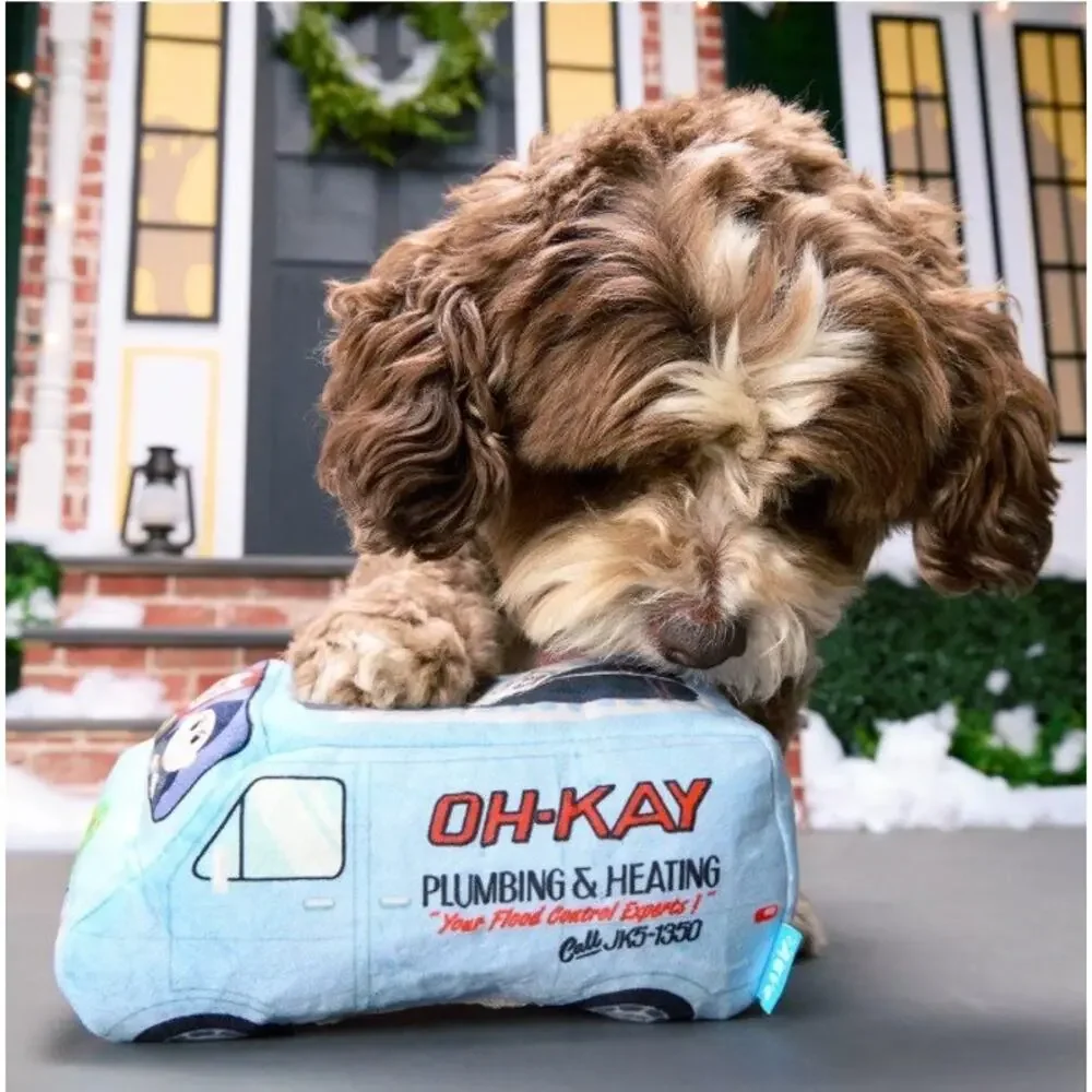 BARK‎ Home Alone Oh-Kay Chrismutts Van Dog Toy Plush Squeaky Play Toss Indoor